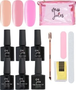 Miss Jules® BIAB Starter Pakket – Builder In A Bottle – BIAB Nagel Builder Gel – BIAB Nagellak Startersset - Inclusief Instructievideo (NL)