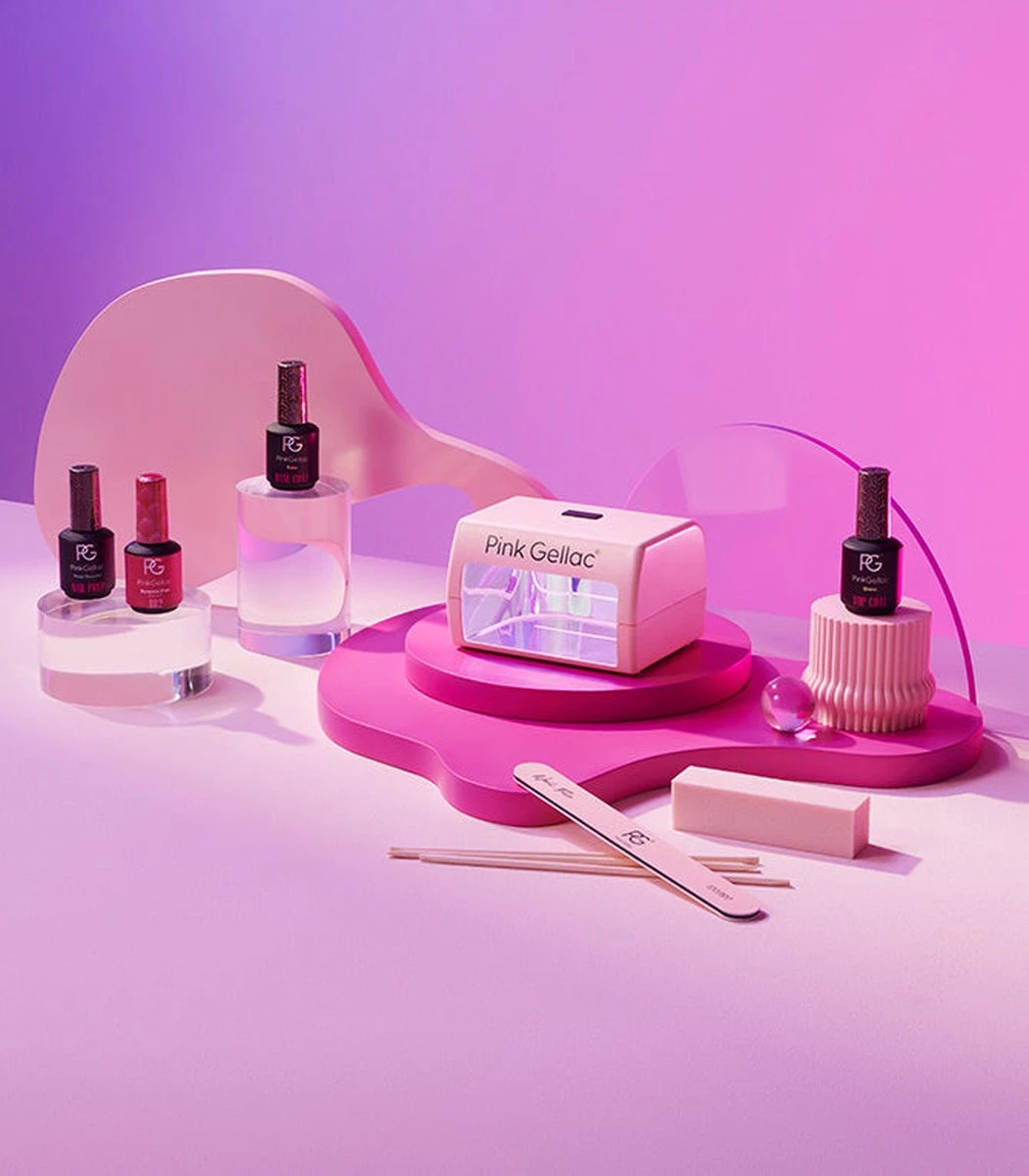 Pink Gellac - Starterspakket Dynamic Pink - Met 1 Roze Kleur En LED Lamp - Manicure Set 3 Pink Gellac - Starterspakket Dynamic Pink - Met 1 Roze Kleur En LED Lamp - Manicure Set - Afbeelding 3