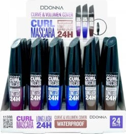 D'Donna - Curl Mascara - Paars - Waterproof - 1 Flesje Met 8 Gram Inhoud -Cosmeticawinkel 1128x1200 2