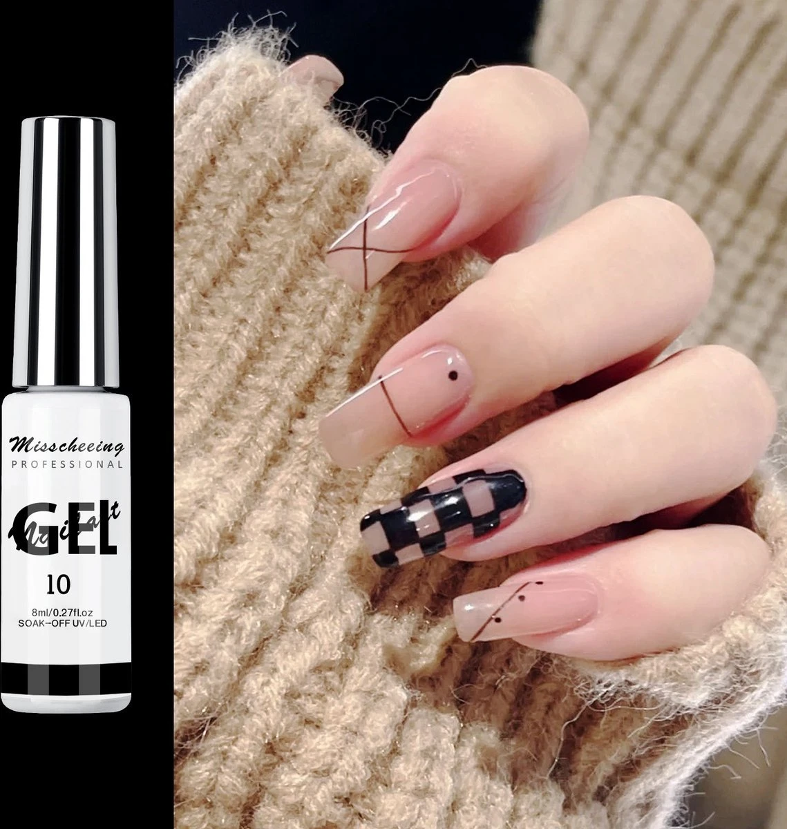 Nail Art Gel - Fine Liner Gel - 12 Stuks - UV/LED Gel - Gellak - Nagel Gellak - UV/LED Lamp - UV/LED Nageldroger - Gelnagels - Nepnagels - Acrylnagels - Tekenpenseel Nagels - Professioneel - Hoge Kwaliteit 2 Nail Art Gel - Fine Liner Gel - 12 Stuks - UV/LED Gel - Gellak - Nagel Gellak - UV/LED Lamp - UV/LED Nageldroger - Gelnagels - Nepnagels - Acrylnagels - Tekenpenseel Nagels - Professioneel - Hoge Kwaliteit - Afbeelding 2