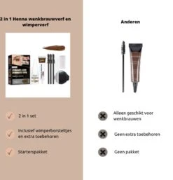 2 In 1 - Henna Wenkbrauwverf En Wimperverf - Bruin - Henna Brows - DIY Henna Brows Kit - Starterspakket -Cosmeticawinkel 1152x1200 2