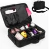 Merkloos Make-up Koffer - Cosmetica - Visagie Opbergtas - Beauty Organizer Met Verstelbare Vakken - 34x23x8CM - Zwart