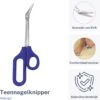 Viamart - Teennagel Schaar - Teennagelknipper - Perfect Voor Ouderen En Mensen Met Klachten - Trimmer - Nagelschaar - Pedicure - Extra Lang (21 CM) Met Comfortabele Handgreep