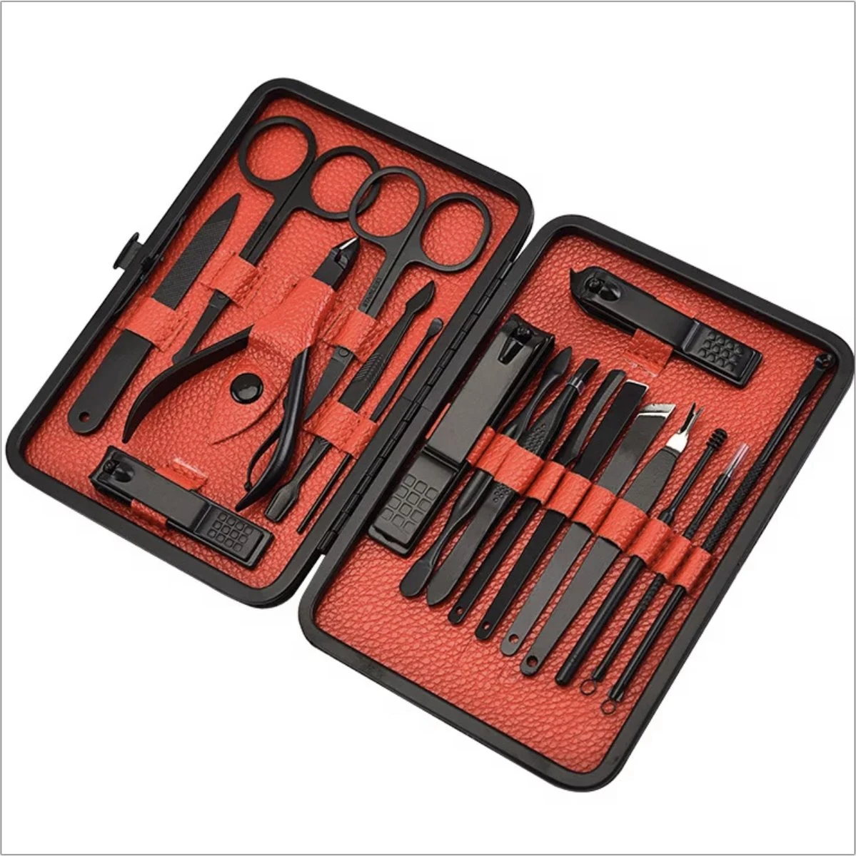 Without Lemon - Manicure Pedicure 18 In 1 Set - Nagel Trimmer Nagelschaar Bokkenpoot Nagelverzorging - Zwart Luxe Etui 1 Without Lemon - Manicure Pedicure 18 In 1 Set - Nagel Trimmer Nagelschaar Bokkenpoot Nagelverzorging - Zwart Luxe Etui