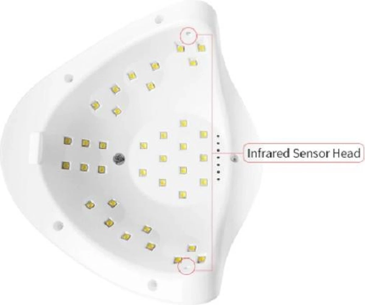 Merkloos Daniqqi - 80 Watt UV LED Lamp Nagels - 45 Leds Nagellamp - Wit 7 Merkloos Daniqqi - 80 Watt UV LED Lamp Nagels - 45 Leds Nagellamp - Wit - Afbeelding 7