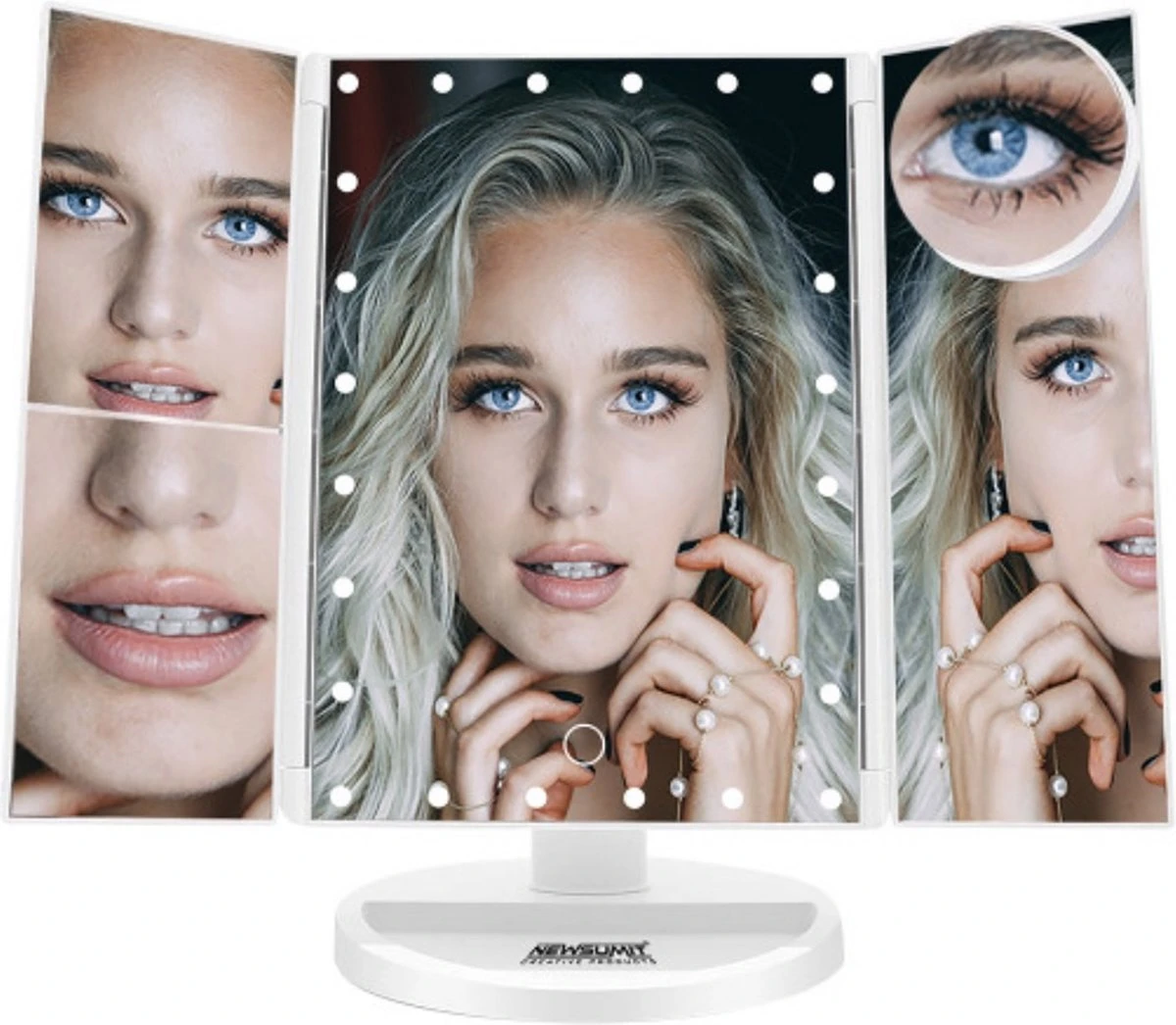 Makeup Spiegel-led-meerdere Spiegels-usb Kabel 1 Makeup Spiegel-led-meerdere Spiegels-usb Kabel