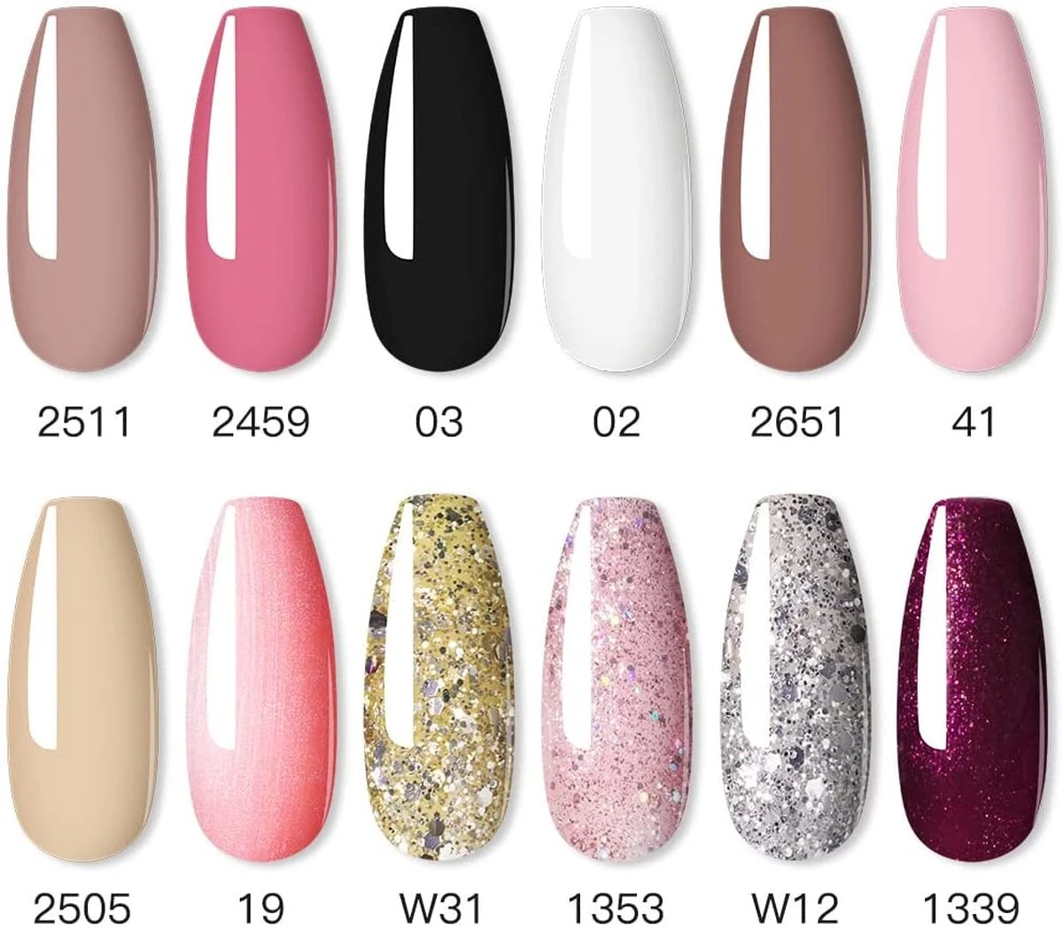 Merkloos Gel Polish Set 14P - Voor Manicure - 12 Stuks - Uv Kleuren, Kleurcode 12-11 - Gel Nagellak Semi Permanente Hybrid - Nail Art Gel Lak Set & Kits RATC12-11 7 Merkloos Gel Polish Set 14P - Voor Manicure - 12 Stuks - Uv Kleuren, Kleurcode 12-11 - Gel Nagellak Semi Permanente Hybrid - Nail Art Gel Lak Set & Kits RATC12-11 - Afbeelding 7