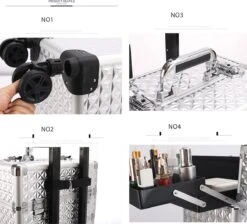Kapper Koffer Gouden Kleur | Nagel | Visagist | Make-up | Cosmetica | Schminken | Trolley Stevig En Gemaakt Van Aluminium | 3 Delig | 8 Wielen | Bedekt Met Mooie Diamantjes 6 Kapper Koffer Gouden Kleur | Nagel | Visagist | Make-up | Cosmetica | Schminken | Trolley Stevig En Gemaakt Van Aluminium | 3 Delig | 8 Wielen | Bedekt Met Mooie Diamantjes -Cosmeticawinkel 1200x1086 17