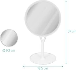Navaris Make-up Spiegel Met Verlichting - Inclusief Kleinere Handspiegel Met 5x Vergroting - LED-verlichting Met Dim-functie - Wit -Cosmeticawinkel 1200x1110 5