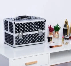 Make-upkoffer, Kapperskoffer, Cosmeticakoffer, Lege Nagelkoffer, Multikoffer, Afsluitbaar Voor Nageldesign/massageolie/fotoapparatuur, 34,7 X 22,2 X 25 Cm HMTM-YAHEE-411176 -Cosmeticawinkel 1200x1116 6