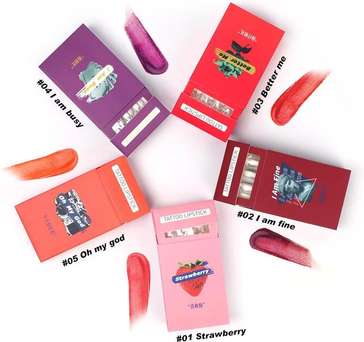 Lip Tint - Strawberry - Cheek Tint - Tattoo Lipstick - Lip And Cheek Tint - Cigarette Lip Tint - Lip Tint Peel Off - Waterproof Lipstick - Lippenstift- Lipgloss - Langhoudende Lipgloss - Cotton Swab Lip Tint - Sigaretten Lip Tint - Lip Tattoo 3 Lip Tint - Strawberry - Cheek Tint - Tattoo Lipstick - Lip And Cheek Tint - Cigarette Lip Tint - Lip Tint Peel Off - Waterproof Lipstick - Lippenstift- Lipgloss - Langhoudende Lipgloss - Cotton Swab Lip Tint - Sigaretten Lip Tint - Lip Tattoo - Afbeelding 3