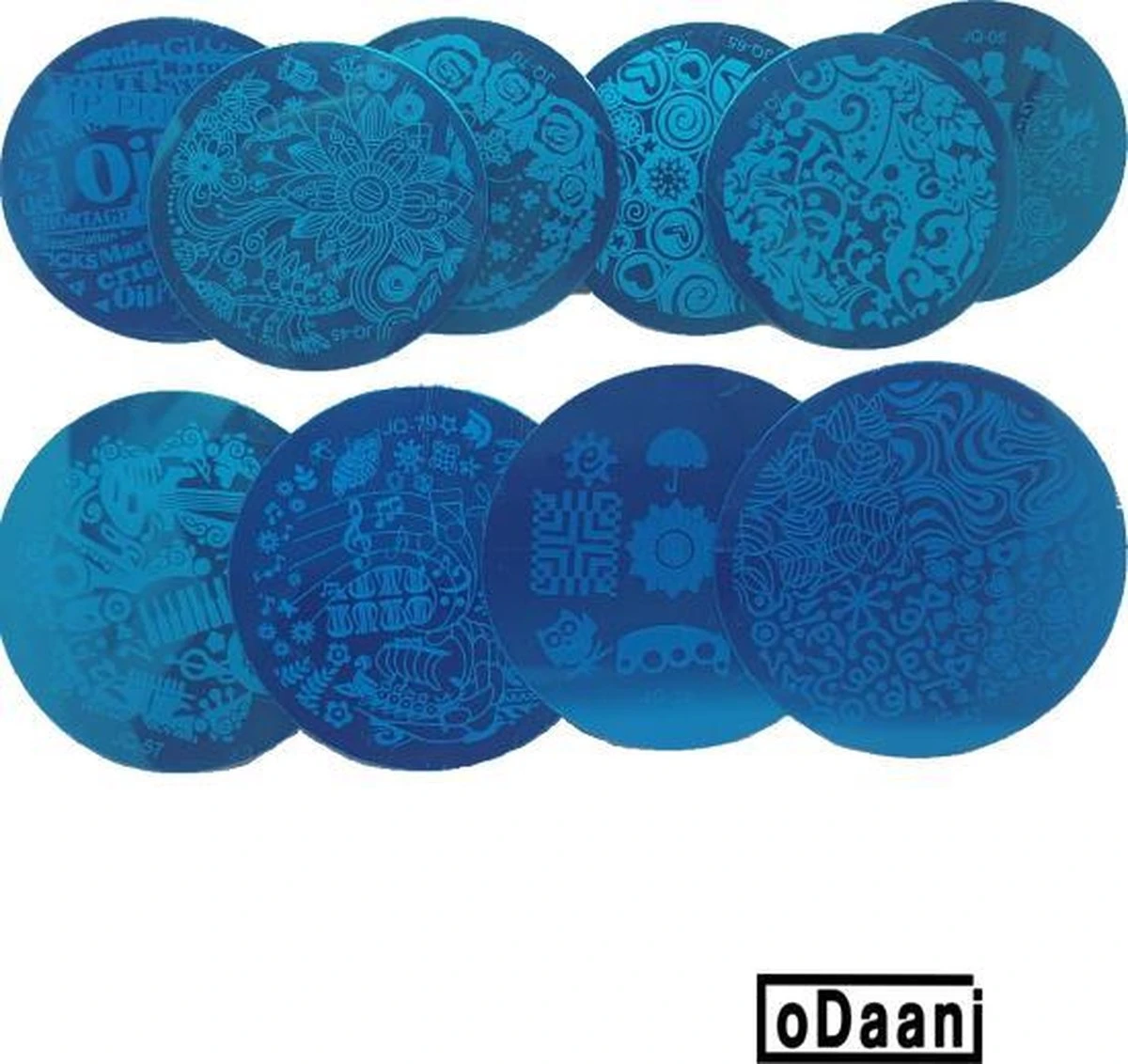 Nagel Stempel Set Met 10 Plaatjes - Nail Art Stempelplaat & Sjablonen - ODaani 2 Nagel Stempel Set Met 10 Plaatjes - Nail Art Stempelplaat & Sjablonen - ODaani - Afbeelding 2