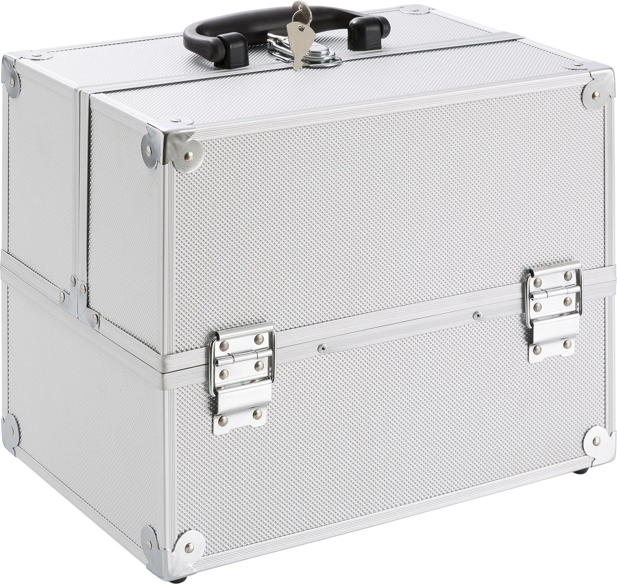 AREBOS Cosmetica Koffer - Beauty Case - Cosmetica Trolley - 15 L - Zilber 1 AREBOS Cosmetica Koffer - Beauty Case - Cosmetica Trolley - 15 L - Zilber