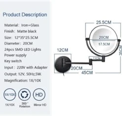 SaniDreams Thora - Make-up Spiegel-rond-zwart-10x Vergroot -Cosmeticawinkel 1200x1140 4