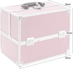 AREBOS Cosmeticakoffer Beauty Case Multikoffer 15 L Roze -Cosmeticawinkel 1200x1145 2