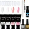 Luneya Polygel Kit - 120gr - Polygel Nagels Starterspakket - 4 Kleuren - Tasje