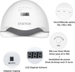 Statch LED Nageldroger Voor Gelnagels - Inclusief Bewegingssensor En Timer – 36LED Lampen- LCD Display -Cosmeticawinkel 1200x1148 2