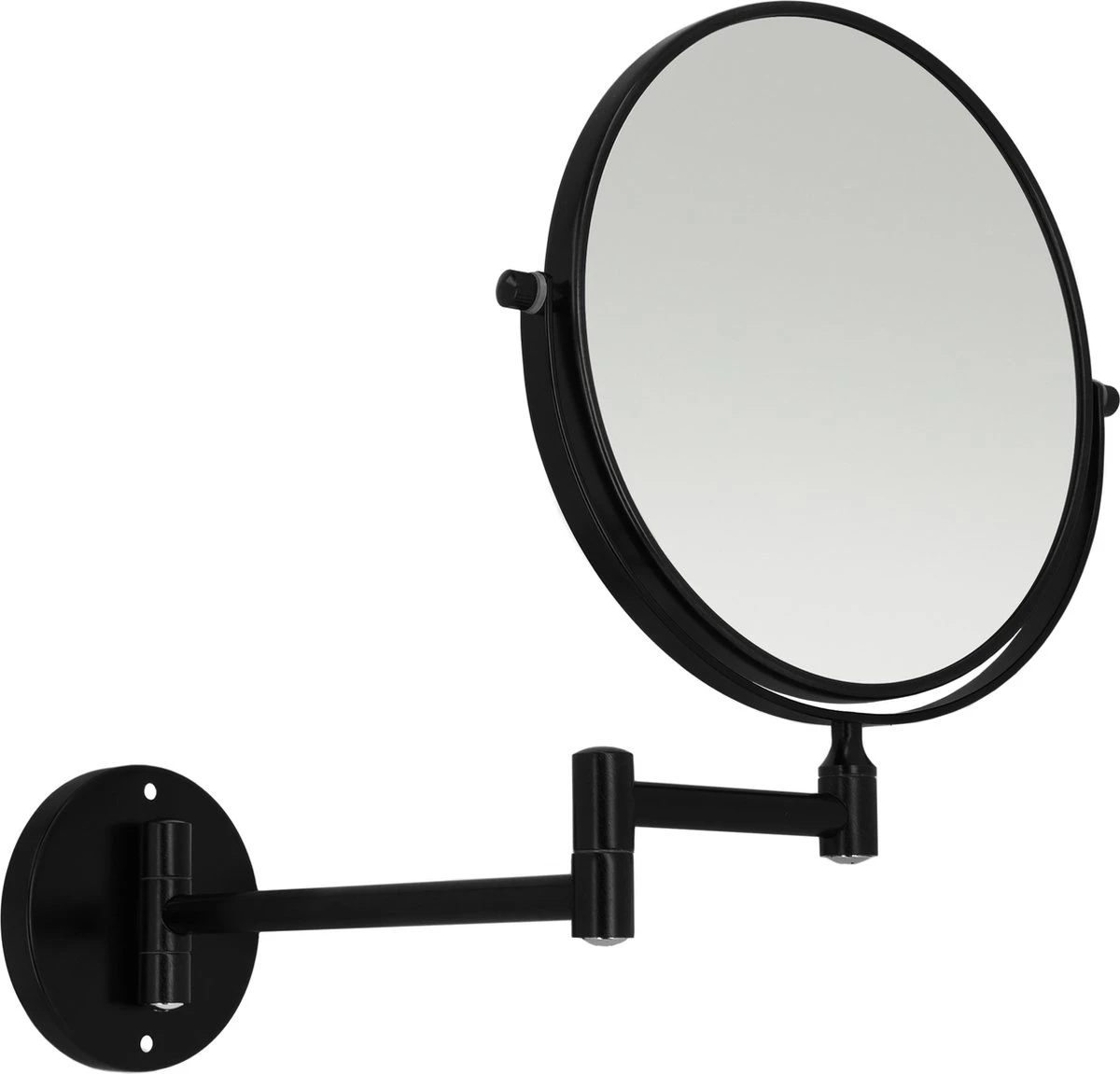 LYVION Make-up Spiegel - Scheerspiegel - Vergrootspiegel - 2 Spiegels - Voor Aan De Wand - Uitklapbaar - Verstelbaar - Cosmeticaspiegel - Dubbelzijdig - RVS - Zwart 5 LYVION Make-up Spiegel - Scheerspiegel - Vergrootspiegel - 2 Spiegels - Voor Aan De Wand - Uitklapbaar - Verstelbaar - Cosmeticaspiegel - Dubbelzijdig - RVS - Zwart - Afbeelding 5