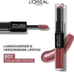 L’Oréal Paris Lippenstift Infaillible 24H - 801 Toujours Toffee 5 Ml -Cosmeticawinkel 1200x1157 2