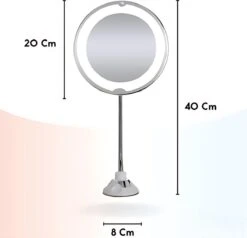 Make-Up Spiegel - 7X Vergroting - LED Licht - Make Up Spiegel Met Verlichting - Vergrootspiegel Met Zuignap - Exclusief Baterijen(Niet Ingegrepen 3AAA)3AAA -Cosmeticawinkel 1200x1157 6