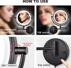 SaniDreams Thora - Make-up Spiegel-rond-zwart-10x Vergroot -Cosmeticawinkel 1200x1158 13