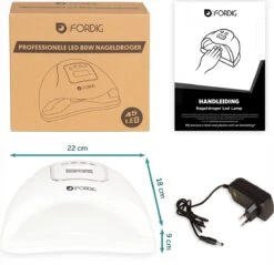 ForDig 80W Professionele Nageldroger Voor Gel Nagels - Nagellak Droger Met UV LED Lamp En Timer Voor Gelnagels - Nageldrogerlamp Met 45 LED Lampjes Voor Nagel Gellak - Geschikt Voor Manicure En Pedicure - Nagellakdroger Hard Gelpolish Builder -Cosmeticawinkel 1200x1159 27