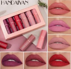 Handaiyan Lipstick Matte - Set Van 6 Kleuren - Lippenstift - Langhoudend - Make Up -Cosmeticawinkel 1200x1161 3