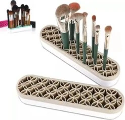 Make Up Organizer - Grijs - Make Up Holder - Kwasten Organizer - Make Up Houder - Nagellak/Lipstick Organizer - Lippenstift Houder - Siliconen -Cosmeticawinkel 1200x1161 9