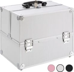 AREBOS Cosmetica Koffer - Beauty Case - Cosmetica Trolley - 15 L - Zilber 14 AREBOS Cosmetica Koffer - Beauty Case - Cosmetica Trolley - 15 L - Zilber -Cosmeticawinkel 1200x1163 6