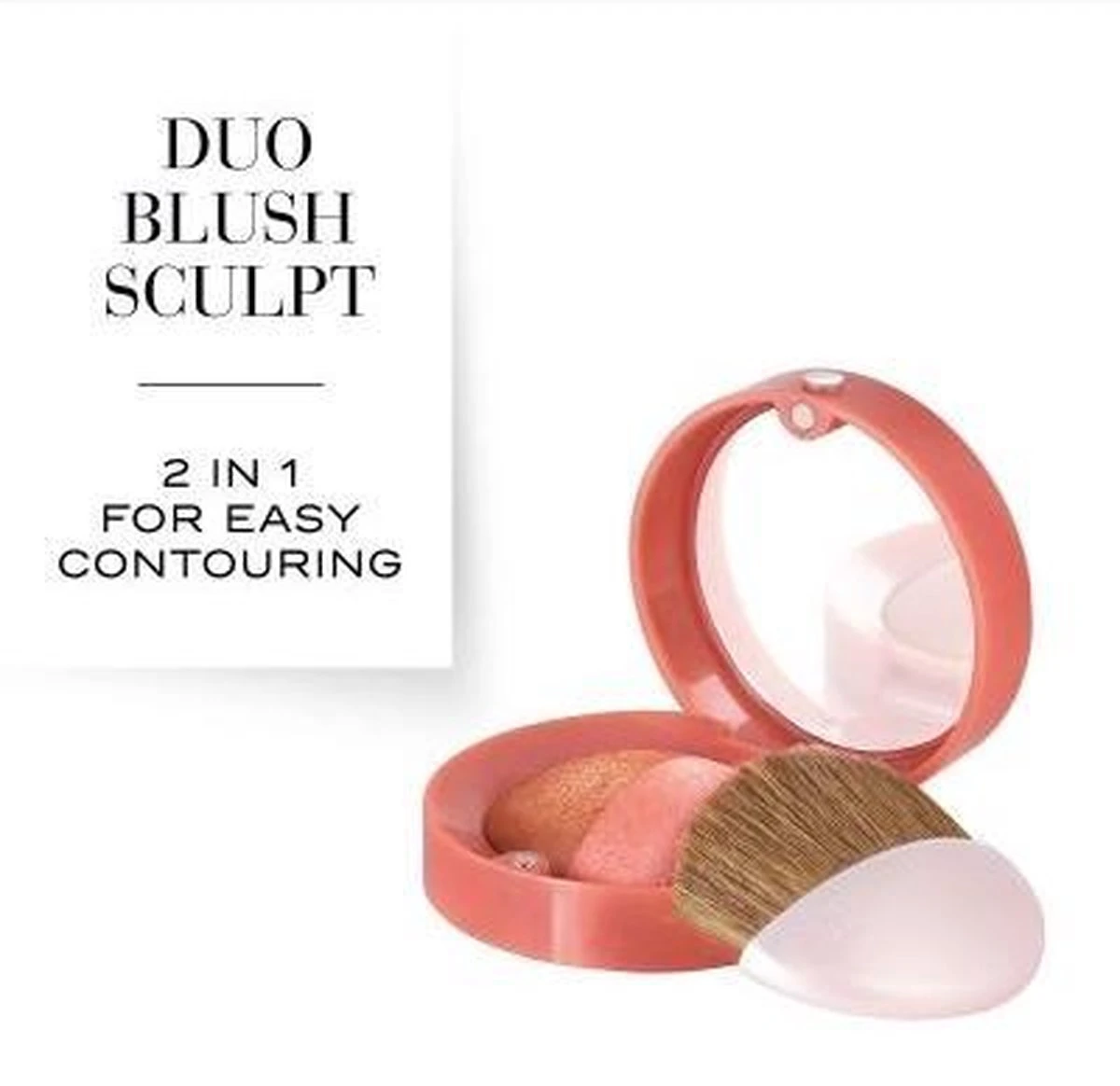 Bourjois Le Duo Blush Sculpt Blush - 02 Roméo Et Pachette 7 Bourjois Le Duo Blush Sculpt Blush - 02 Roméo Et Pachette - Afbeelding 7