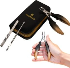 Skeraxo® Professionele Pedicureset Nageltang Kalknagel - Met Nagelvijl & Vuil Verwijderaar - Nagelschaar Voor Harde Teennagels – Nagelknipper Ingegroeide Teennagel - Inclusief Teennagel Correctors -Cosmeticawinkel 1200x1166 2