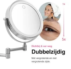 MH Products - Make Up Spiegel - Rond - Wanspiegel - Spiegellamp - 5x Vergroting - 17,5 Cm CM 10 MH Products - Make Up Spiegel - Rond - Wanspiegel - Spiegellamp - 5x Vergroting - 17,5 Cm CM -Cosmeticawinkel 1200x1171 5