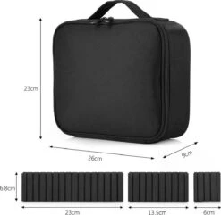Cosmetica Koffer - Make-up Koffer Met Verstelbare Vakken - Visagie En Nagelstyliste Beauty Koffer - 26x23x9CM -Cosmeticawinkel 1200x1171 6