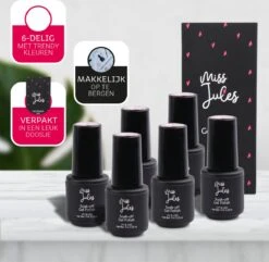 Miss Jules - 6-Delige Gellak Starterspakket - Nagellak - Kleur Nude - Glanzend & Dekkend Resultaat -Cosmeticawinkel 1200x1172 6