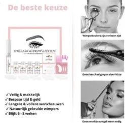 Mimlo Professionele Wimper & Wenkbrauw Lifting Set - Lash Lift Kit - Wimperlifting Set - Browlift - Permanente Wimper Kruller - Lash & Brow Lift Kit -Cosmeticawinkel 1200x1176 5