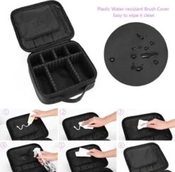 Cosmetica Koffer - Make-up Koffer Met Verstelbare Vakken - Visagie En Nagelstyliste Beauty Koffer - 26x23x9CM -Cosmeticawinkel 1200x1182 5