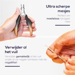 Skeraxo® Professionele Pedicureset Nageltang Kalknagel - Met Nagelvijl & Vuil Verwijderaar - Nagelschaar Voor Harde Teennagels – Nagelknipper Ingegroeide Teennagel - Inclusief Teennagel Correctors -Cosmeticawinkel 1200x1197 22