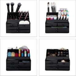 Relaxdays Make-up Organizer - Tweedelig - Cosmetica Opbergdoos - Transparant 19 Relaxdays Make-up Organizer - Tweedelig - Cosmetica Opbergdoos - Transparant -Cosmeticawinkel 1200x1198 40