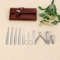 Fritzline© Professionele Manicureset 10-delig | RVS | Leren Etui | Nagelknipper | Nagelschaar | Nageltang -Cosmeticawinkel 1200x1200 1050