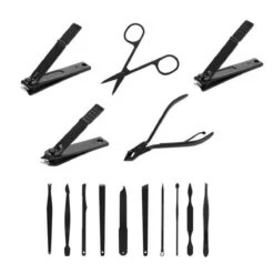 In Round Nagelset 16-delig Met Etui – Manicure Set – Pedicure Set - Staal – Zwart / Rood – Nagelsetje – Nagel Knipper – Nagelknipper – Manicureset – Nagelschaar – Pedicureset – Nagelverzorging – Nageltang – Nail Clipper -Cosmeticawinkel 1200x1200 1056