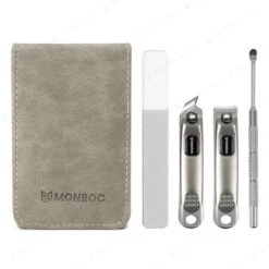 Monroc Nagelknippers Set Met Vijl In Handig Opberg Etui 4 Delig, Manicure, Pedicure Set