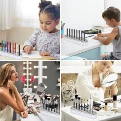 Make Up Organizer - Grijs - Make Up Holder - Kwasten Organizer - Make Up Houder - Nagellak/Lipstick Organizer - Lippenstift Houder - Siliconen -Cosmeticawinkel 1200x1200 1098