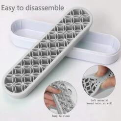 Make Up Organizer - Grijs - Make Up Holder - Kwasten Organizer - Make Up Houder - Nagellak/Lipstick Organizer - Lippenstift Houder - Siliconen -Cosmeticawinkel 1200x1200 1099