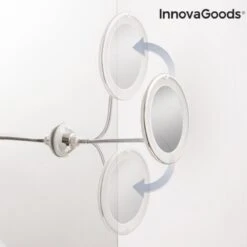 Innovagoods Led Vergrotende Spiegel Met Flexibele Arm En Zuignap Mizoom - Spiegel Met Verlichting - Spiegel - Spiegel Met Zuignap - Spiegel Met Verlichting - Badkamerspiegel Met Led Verlichting - Spiegel Met Verlichting Make Up - Spiegel Met Licht -Cosmeticawinkel 1200x1200 1112