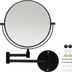 LYVION Make-up Spiegel - Scheerspiegel - Vergrootspiegel - 2 Spiegels - Voor Aan De Wand - Uitklapbaar - Verstelbaar - Cosmeticaspiegel - Dubbelzijdig - RVS - Zwart 7 LYVION Make-up Spiegel - Scheerspiegel - Vergrootspiegel - 2 Spiegels - Voor Aan De Wand - Uitklapbaar - Verstelbaar - Cosmeticaspiegel - Dubbelzijdig - RVS - Zwart -Cosmeticawinkel 1200x1200 1121