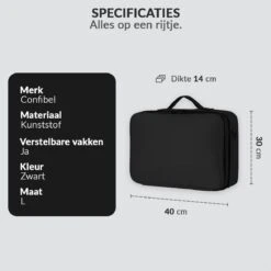 Cosmetica Koffer - Make-up Koffer Met Verstelbare Vakken - Visagie En Nagelstyliste Beauty Koffer - 40x30x14CM -Cosmeticawinkel 1200x1200 1135