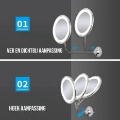 Make-Up Spiegel - 7X Vergroting - LED Licht - Make Up Spiegel Met Verlichting - Vergrootspiegel Met Zuignap - Exclusief Baterijen(Niet Ingegrepen 3AAA)3AAA -Cosmeticawinkel 1200x1200 1176