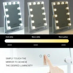 Bright Beauty Vanity Make Up Spiegel Met Verlichting - Wit - Dimbaar Met Drie Lichtstanden -Cosmeticawinkel 1200x1200 1186