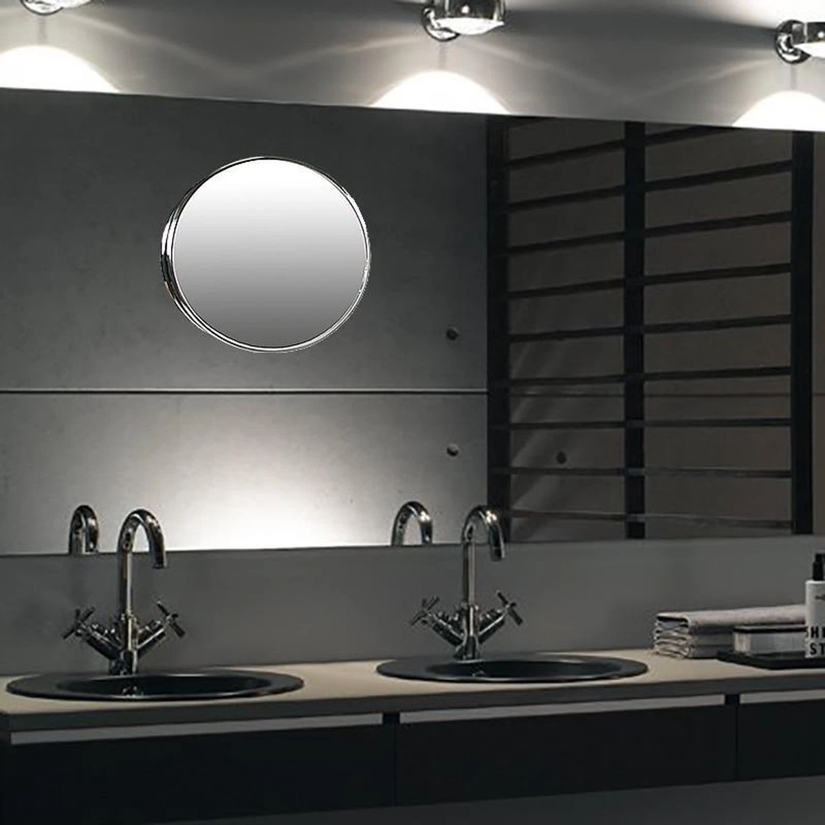 Gérard Brinard Make-up Zuignap Spiegel Zilver Ø16cm 5x Vergroting 2 Gérard Brinard Make-up Zuignap Spiegel Zilver Ø16cm 5x Vergroting - Afbeelding 2