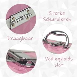 Make Up Koffer Meisjes En Dames Roze - Make Up Organizer Met Spiegel - Cosmetica Koffer - Beautycase Koffer -Cosmeticawinkel 1200x1200 1223